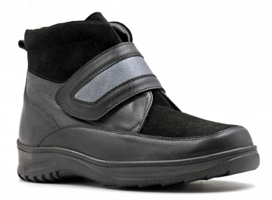 Ботинки ортопедические женские утепленные Ортомода  82415-Х-С-101-24 ЛС черные увеличенной полноты фото 1