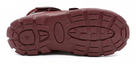 Ботинки ортопедические детские утепленные Ортомода 21189-ХН-126 бордовые с высоким берцем фото 5