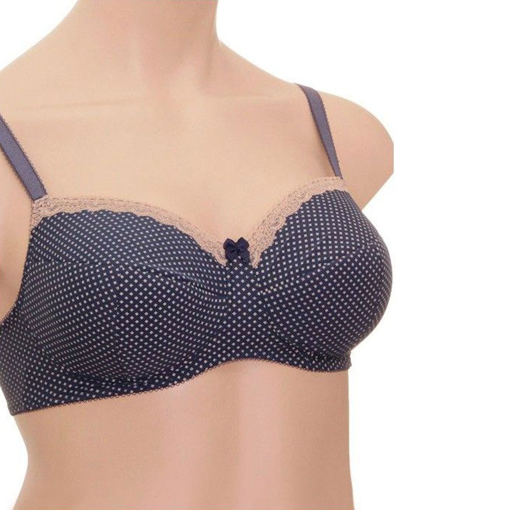 Бюстгальтер после мастэктомии Мелкие ромбы на синем 0860-1 П149 фото 1