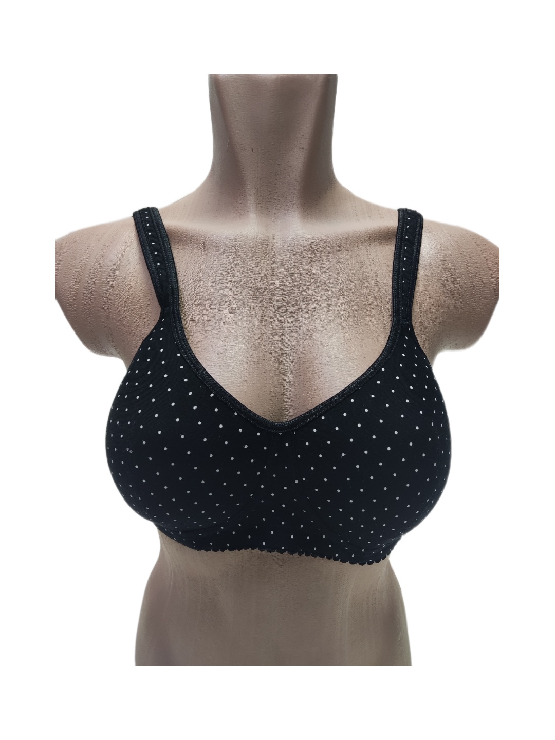 Бюстгальтер после мастэктомии Черный с белыми точками ЛФ0907-1 П01 фото 1
