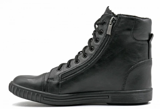 Кеды ортопедические подростковые Ортомода 2247-Х-101-24 черные с высоким берцем фото 2