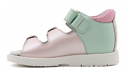 Сандалии ортопедические детские с открытым носом Ортомода 2129-Х-030 светло-розовые, каблук Томаса фото 3