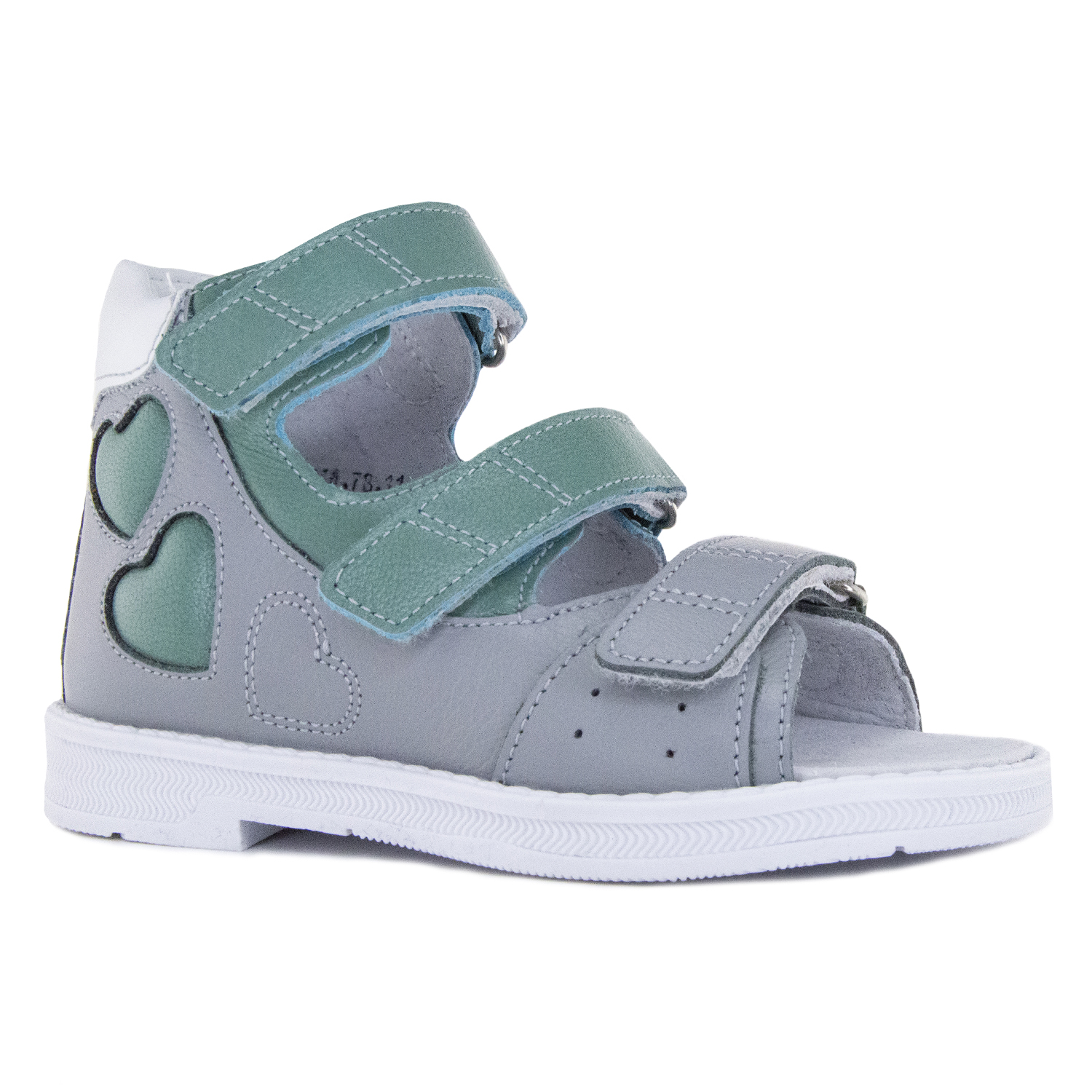 Ортопедические сандали Orthoboom 43397-4, цвет серый с бирюзовым фото 1