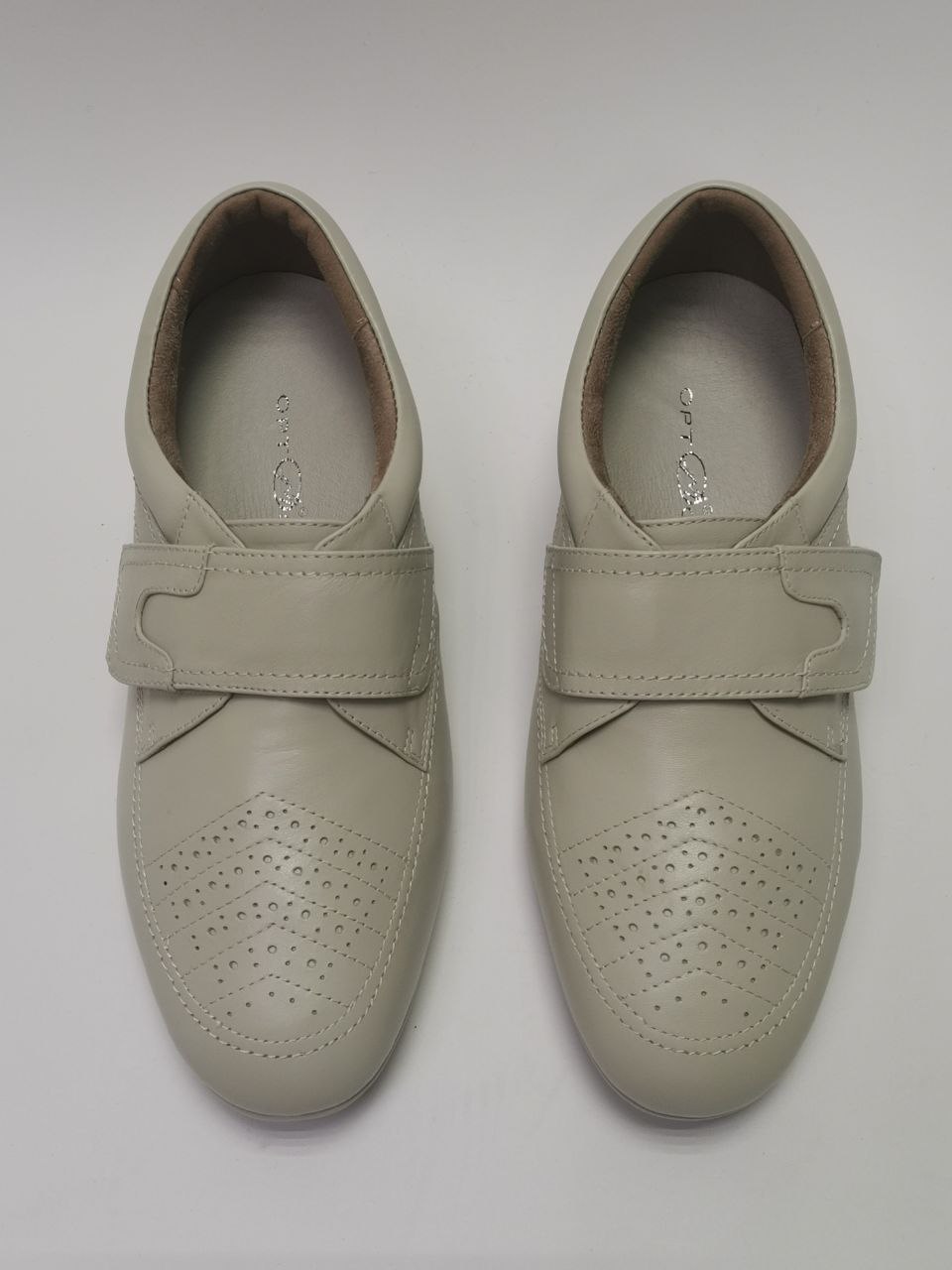 Полуботинки ортопедические женские Ортомода 8234 В кожаные для широкой стопы бежевые фото 7