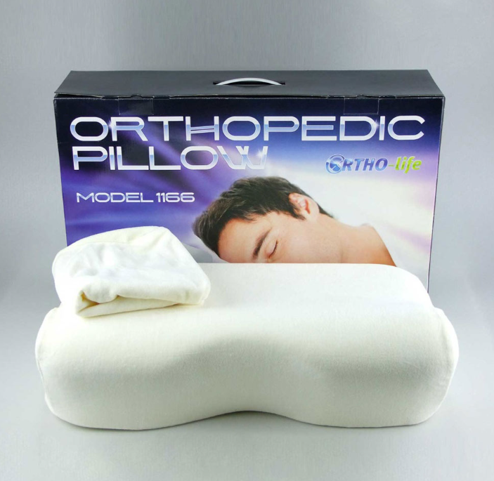 Подушка под голову для мужчин с валиком и выемкой под шею OrthoLife 1166, высота: 16/10 см (14/8см) фото 2