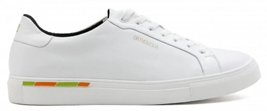 Кеды ортопедические мужские кожаные Ортомода 61145-Х-605 увеличенной полноты белые фото 2